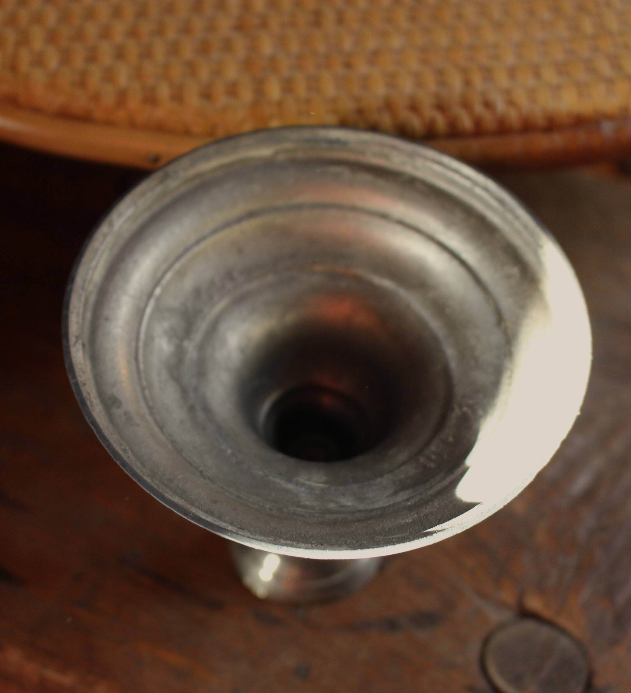 Old metal candle holder