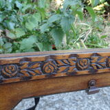 White wood wall coat holder with mirror