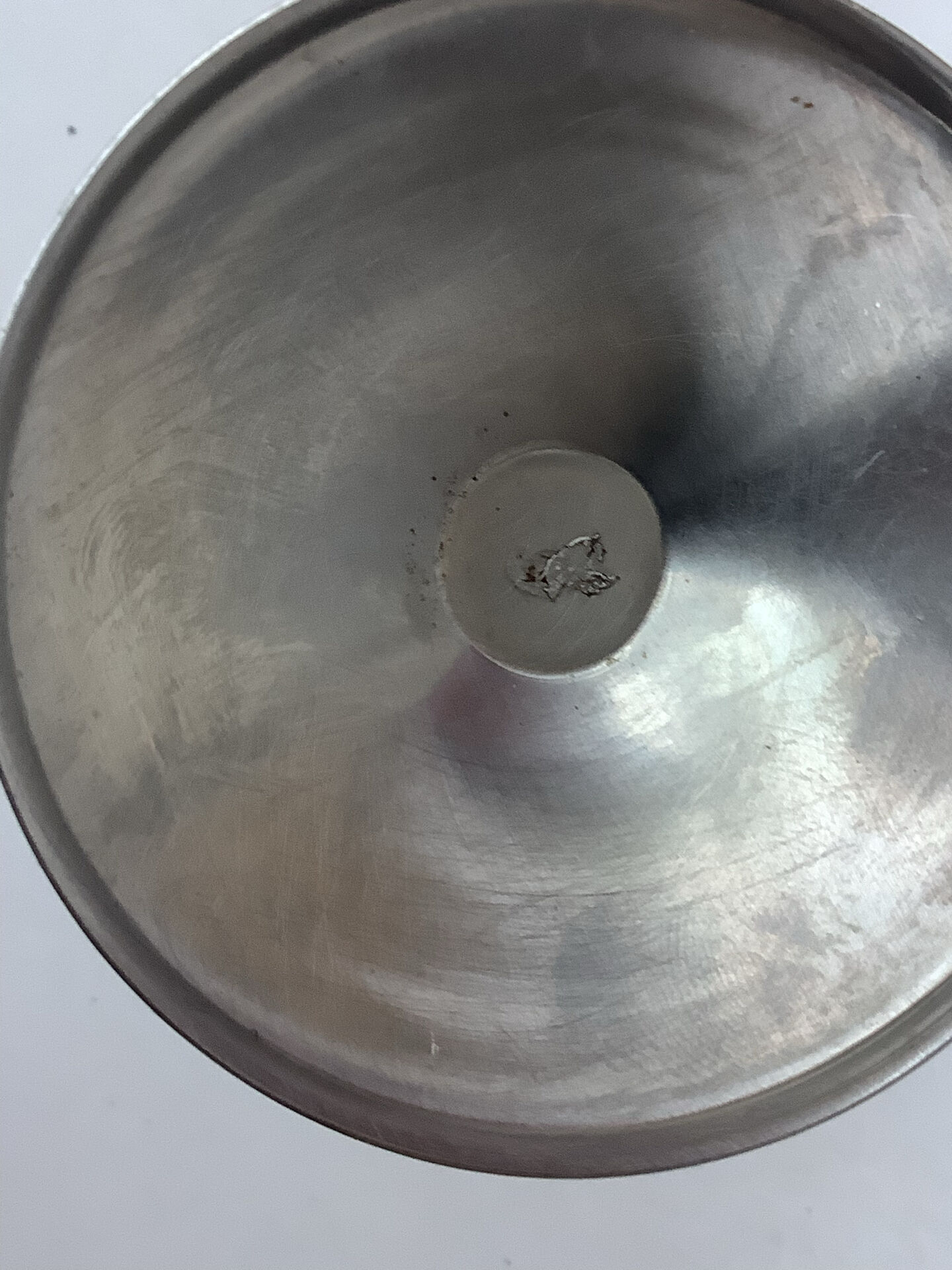 Set of 5 modernist dessert bowls in heavy stainless steel – In the style of
