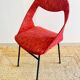 Magnifique Chaise Fauteuil Louis Paolozzi édition ZOL 1955 Rouge