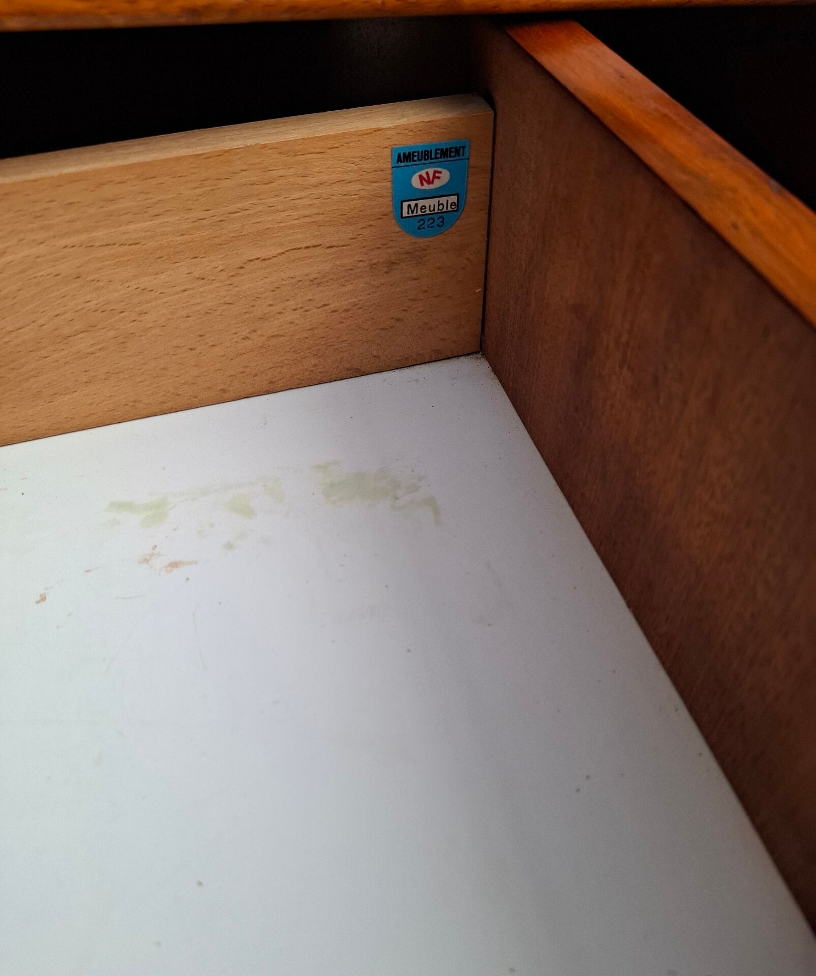 Pair of teak bedside tables