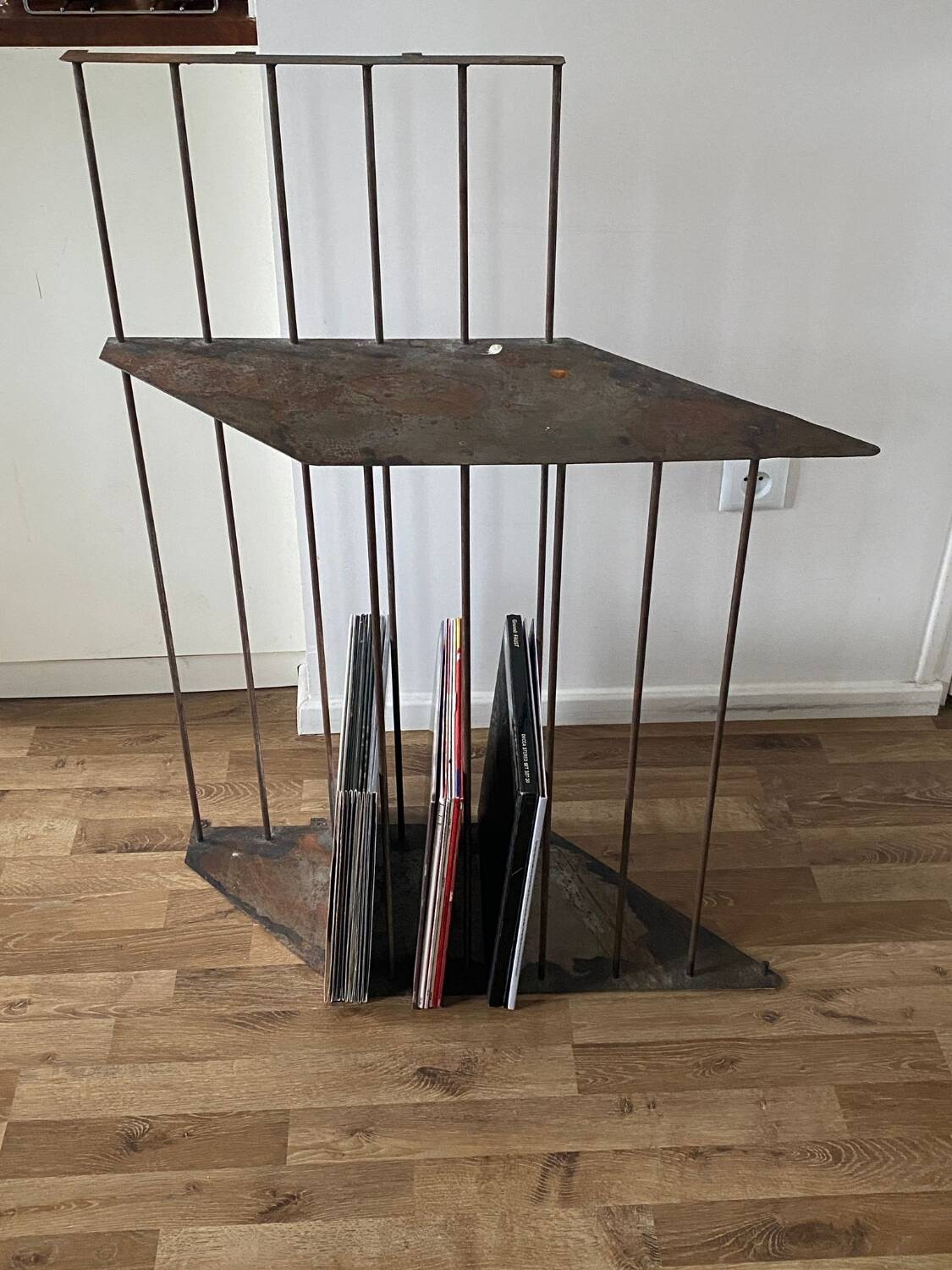 Brutalist steel console