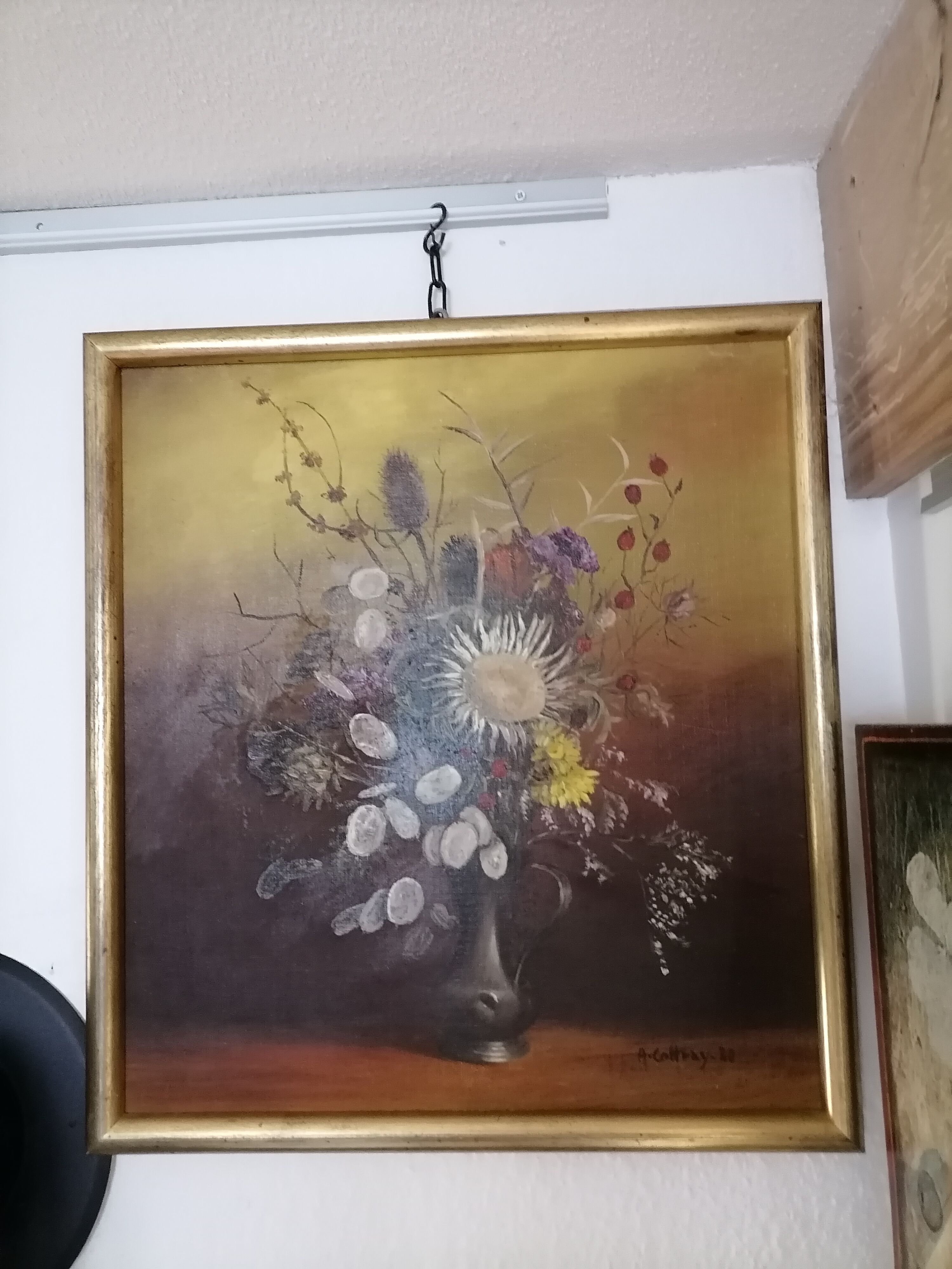 Tableau Andrée Cottray 1980, bouquet