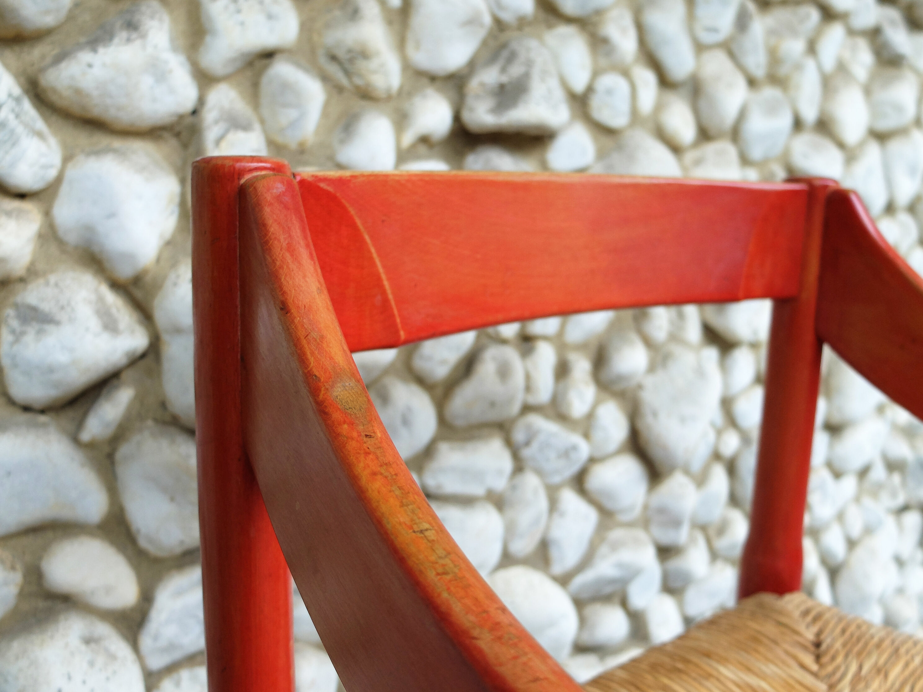 Vico Magistretti red carimate chair for Mario Luigi Comi, Italy