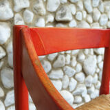 Vico Magistretti red carimate chair for Mario Luigi Comi, Italy