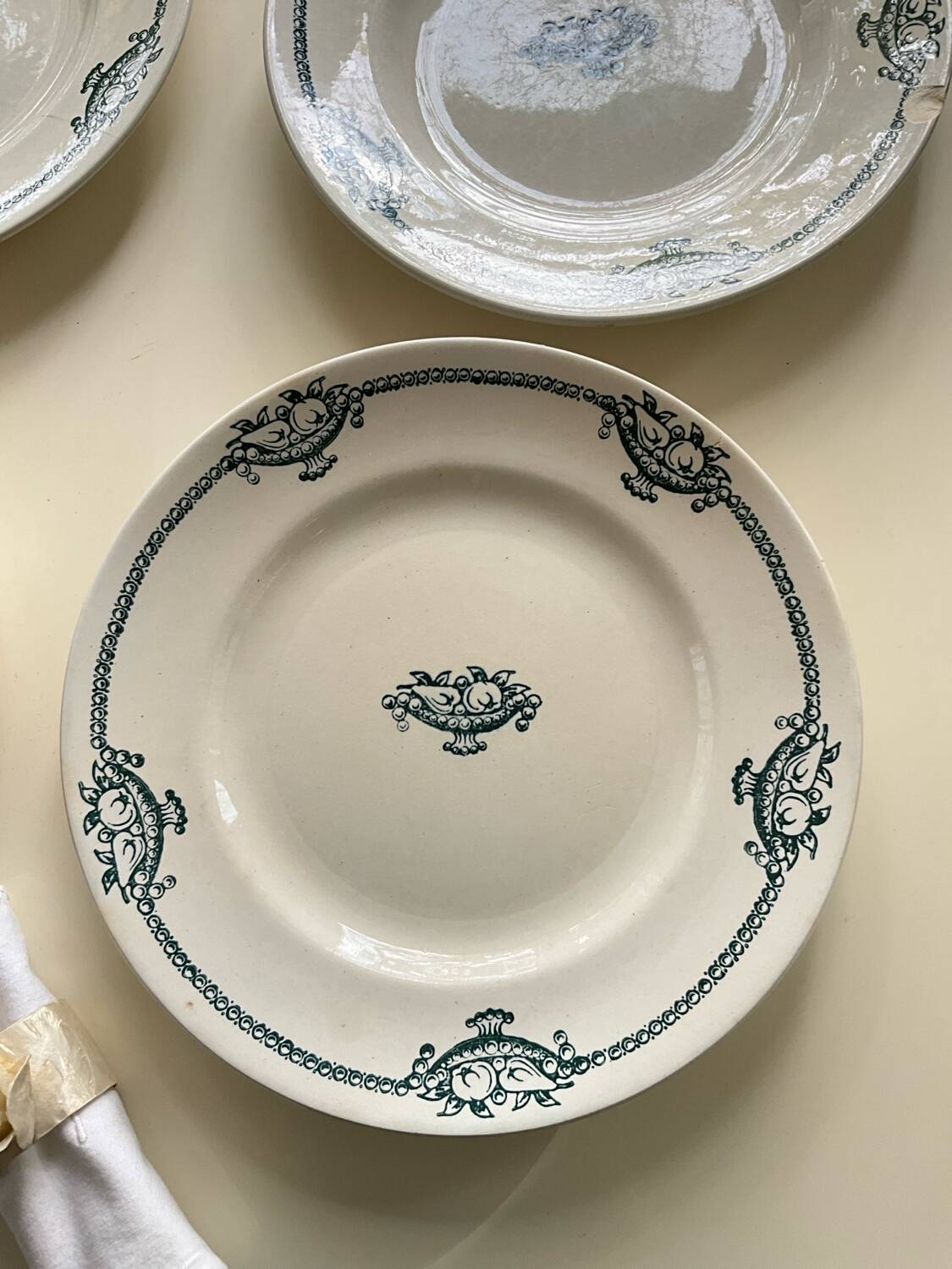 4 ironstone plates from Saint Amand