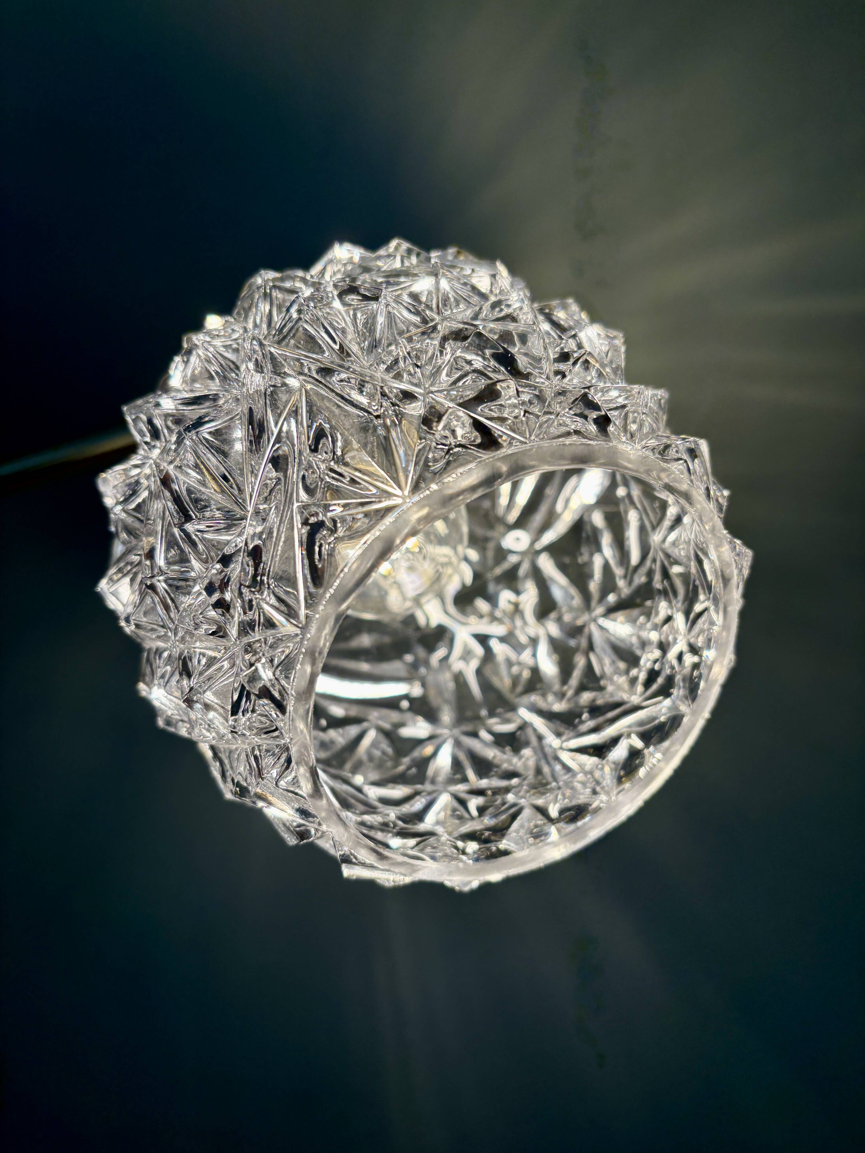 Vintage moulded glass elbow wall light