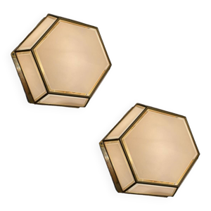 lot de 2 appliques hexagonales
