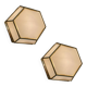Hexagonal Brass Glass Sconces Set of 2