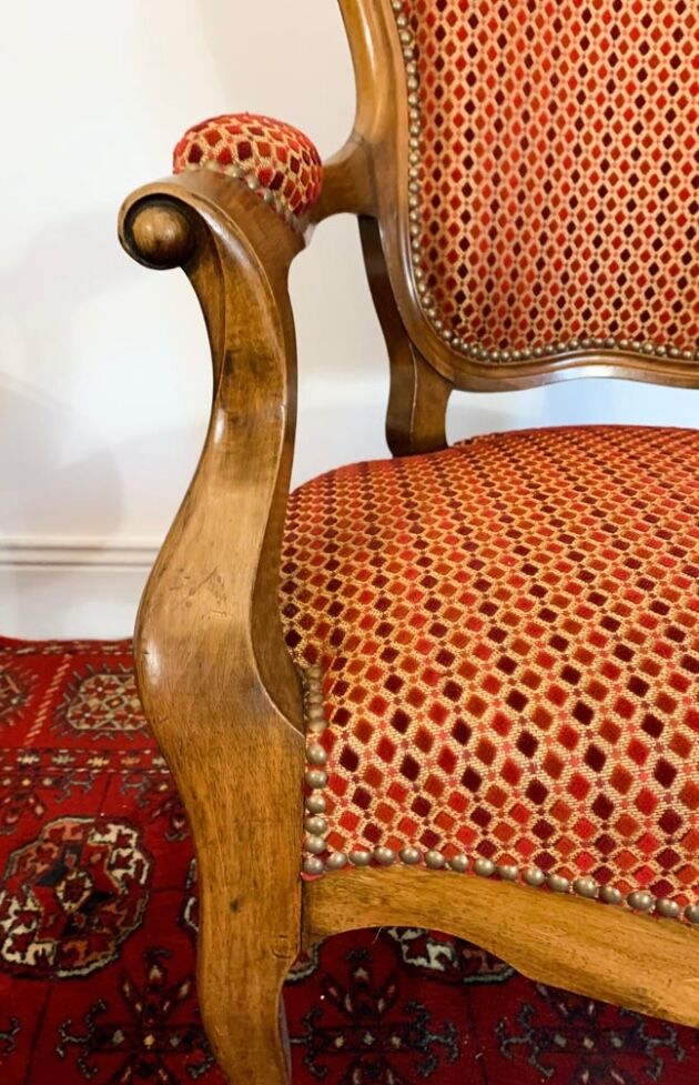 Louis XV Style Cabriolet armchair, circa 1850