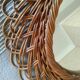 Oval rattan mirror 60s