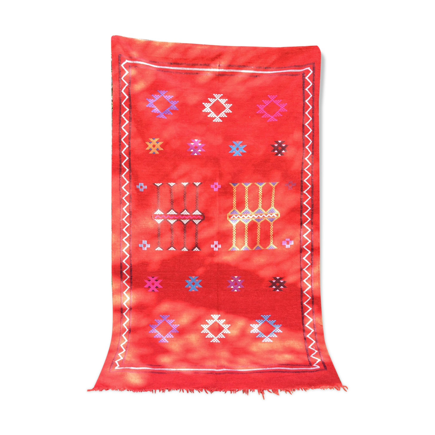 Tapis Berbère rouge ethnique 140x235 cm