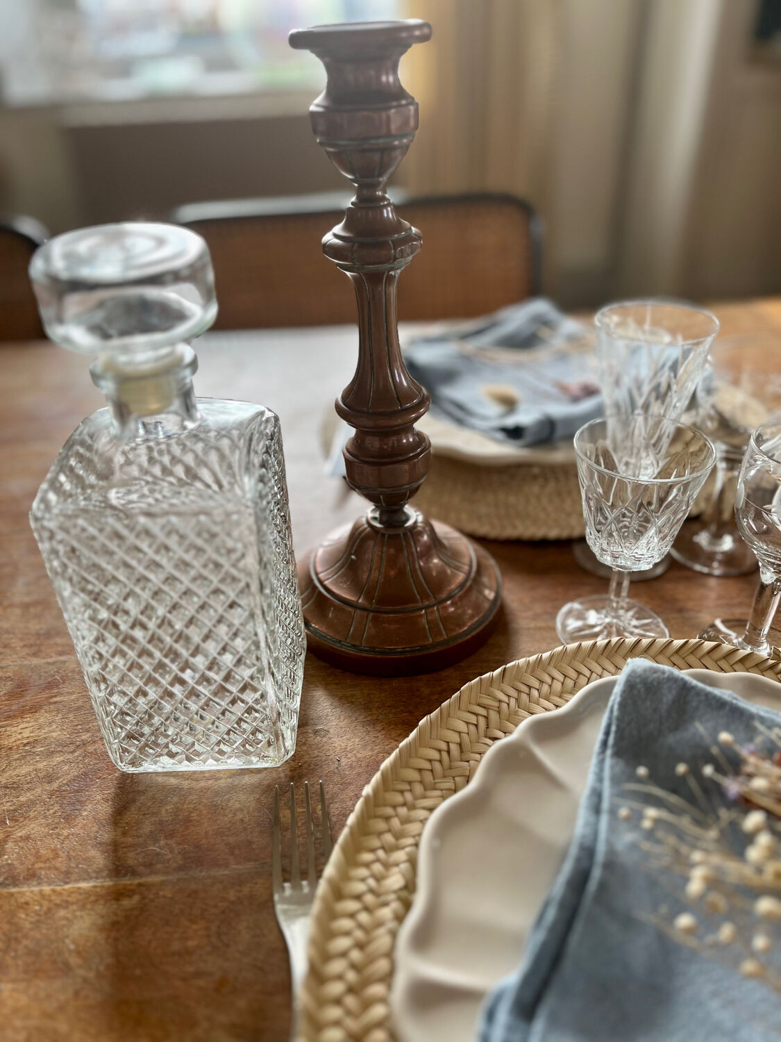 Vintage glass decanter