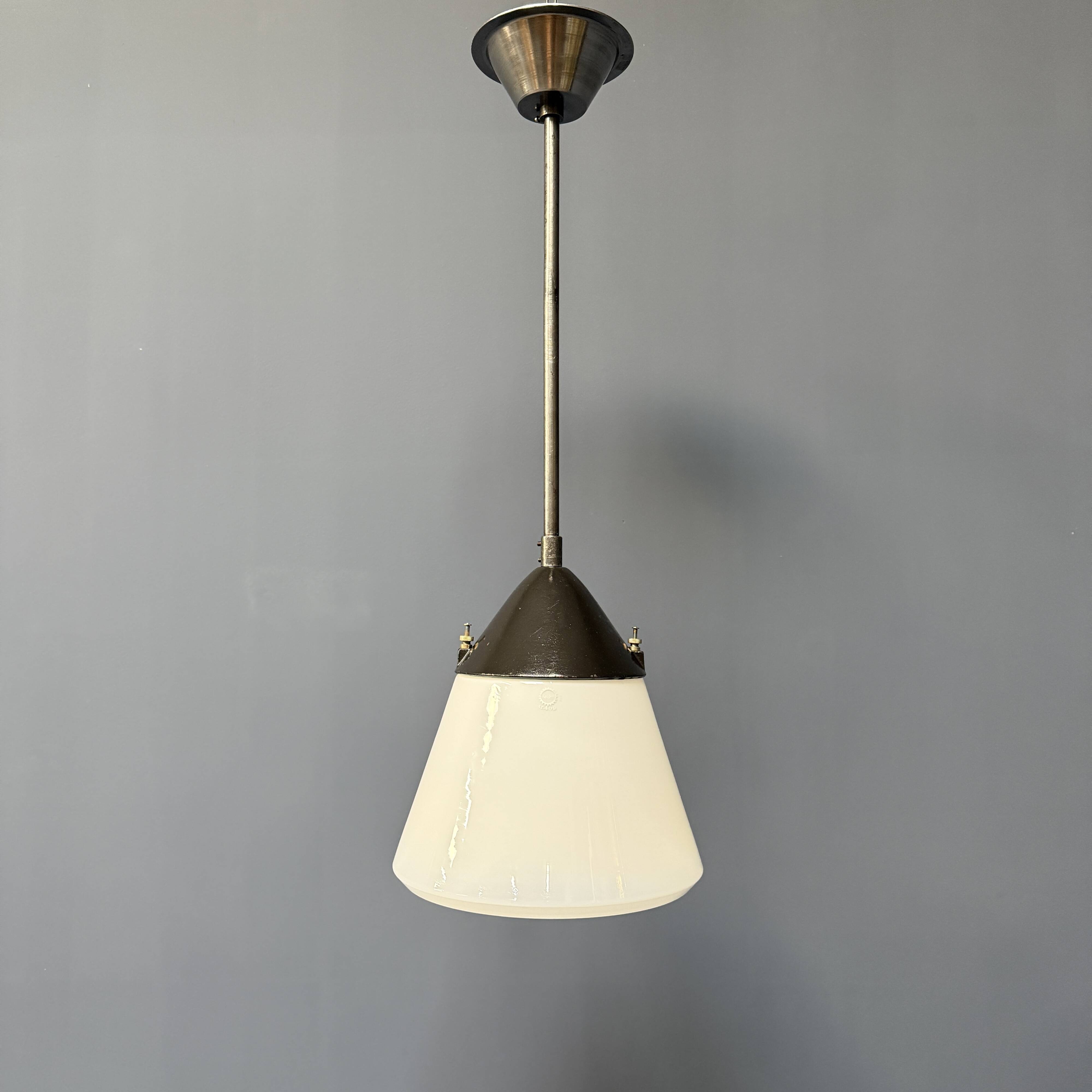 Opaline glass Kandem pendant lamp model 409
