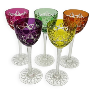 Suite de 5 verres anciens - cristal baccarat