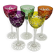 Set of 5 antique cut crystal glasses, double colour, 19 cm – Baccarat – Model S1136 – circa 18.