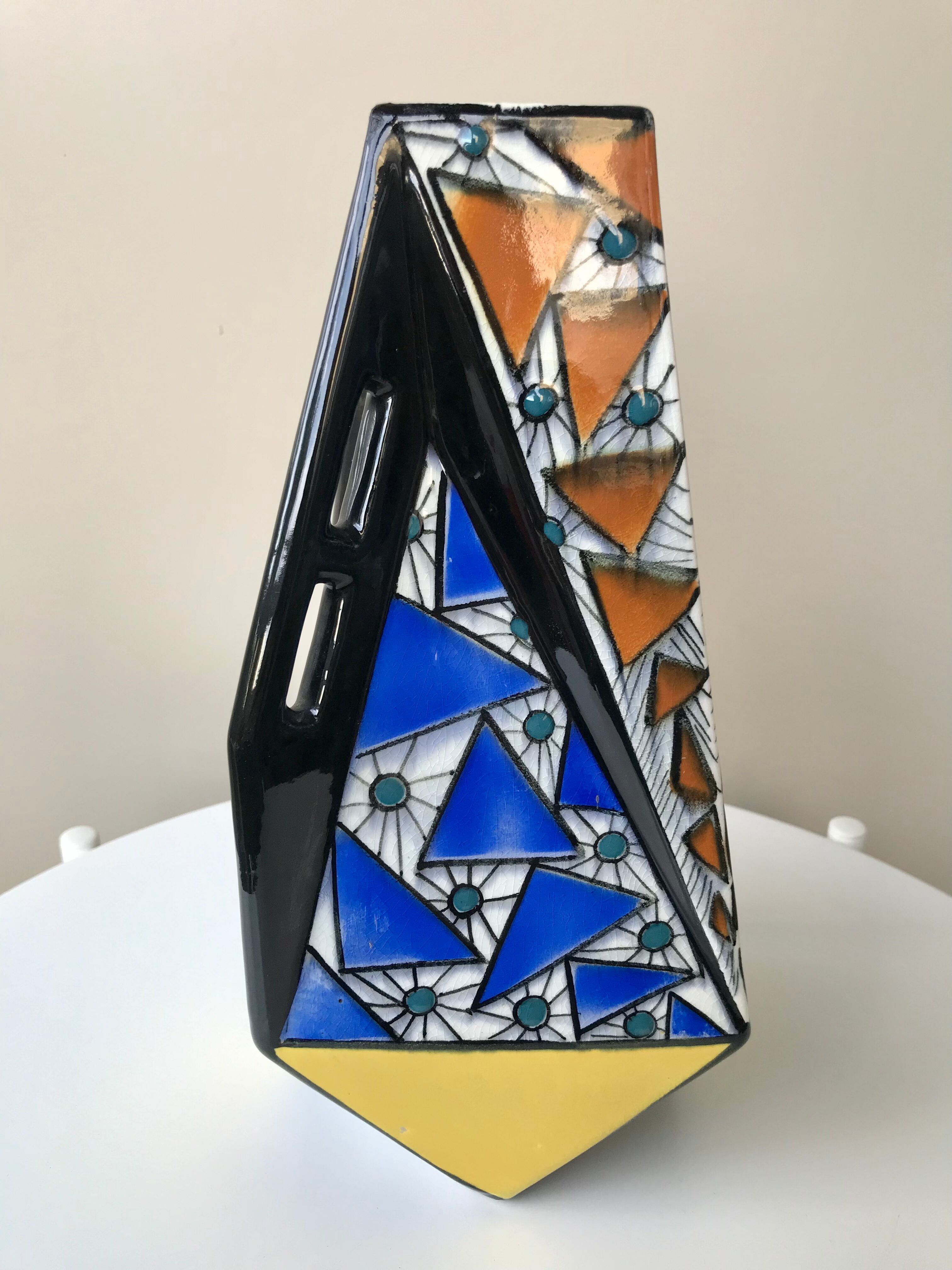 Vase céramique onnaing art déco