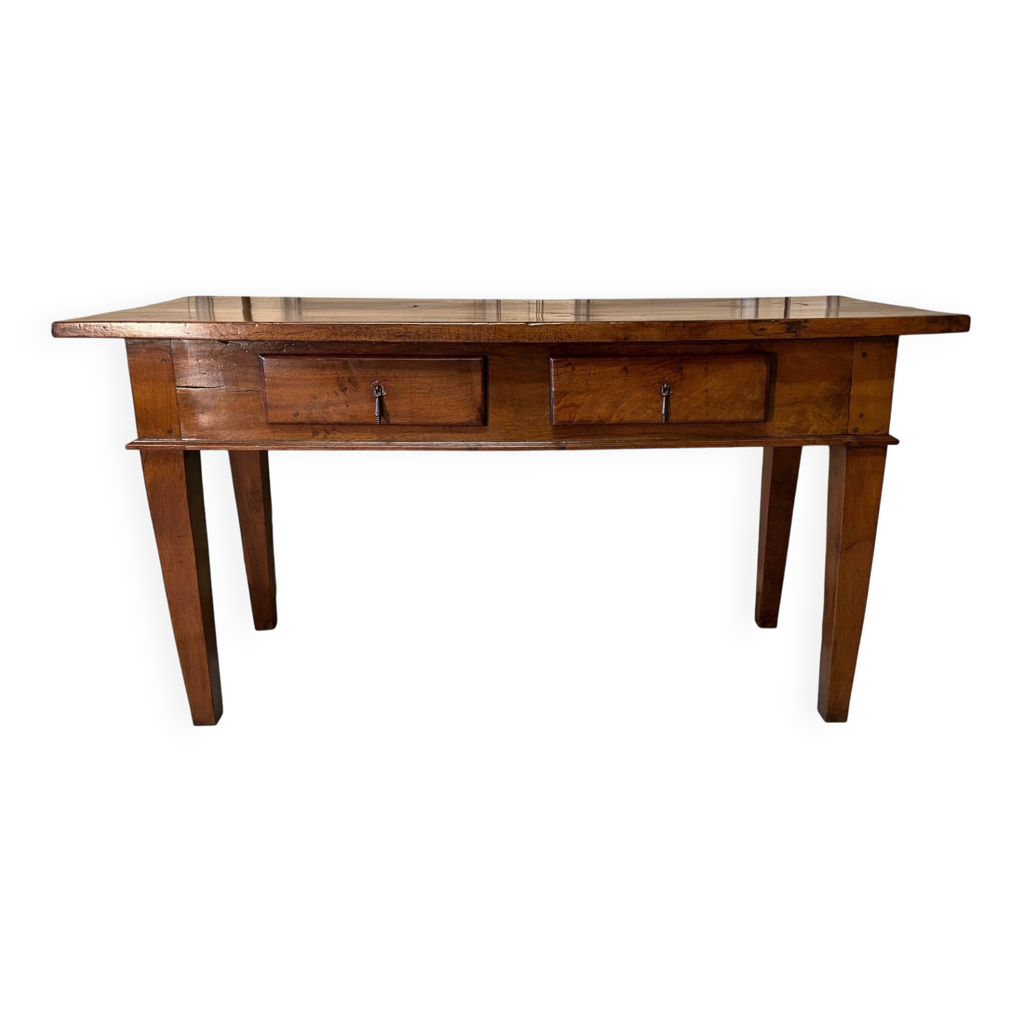 Spanish walnut console table, early 19th century