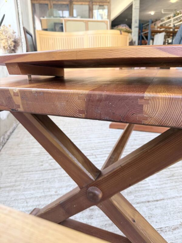 Ensemble table et 8 chaises mobilier de montagne malmvalll