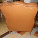 Brown leather club armchair