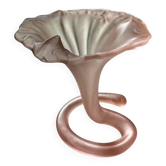 Magnifique Vase Art déco Daum en Pâte de Cristal grisé Rose Fleur de C