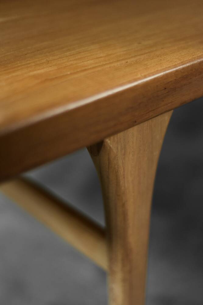 Low vintage mid-century danish modern teak coffee table, 1960s