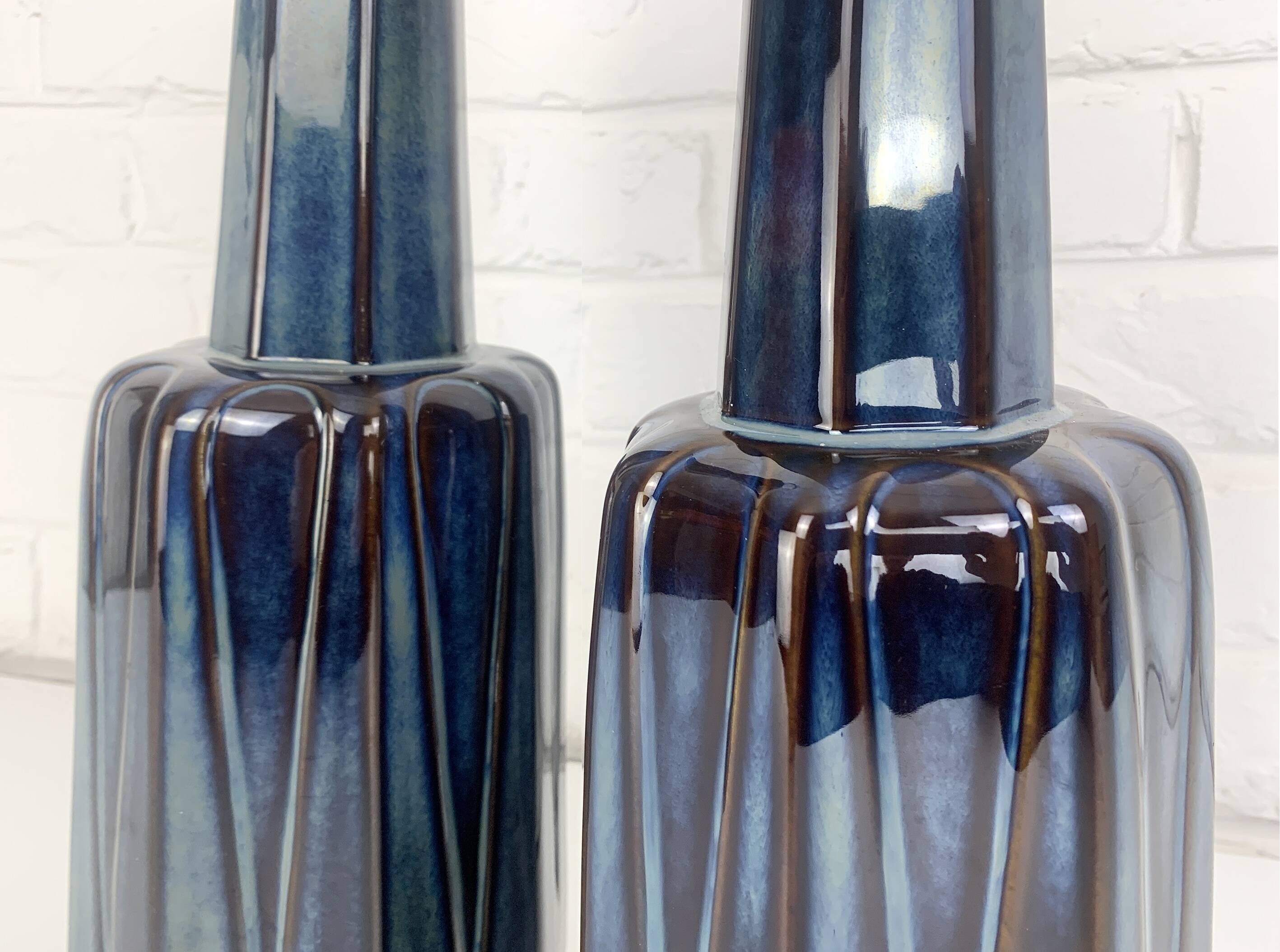 Pair of Einar Johansen ceramic table lamps, Soholm, Denmark, 1960s