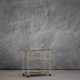 Vintage brass and lucite serving trolley, France 1960s