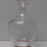 Carafe glass gilded and engraved