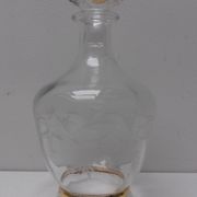 Carafe glass gilded and engraved
