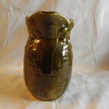 Pichet barbotine vert olive