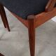 Ensemble de quatre chaises en teck, design danois, années 1970, designer : Kai Kristiansen