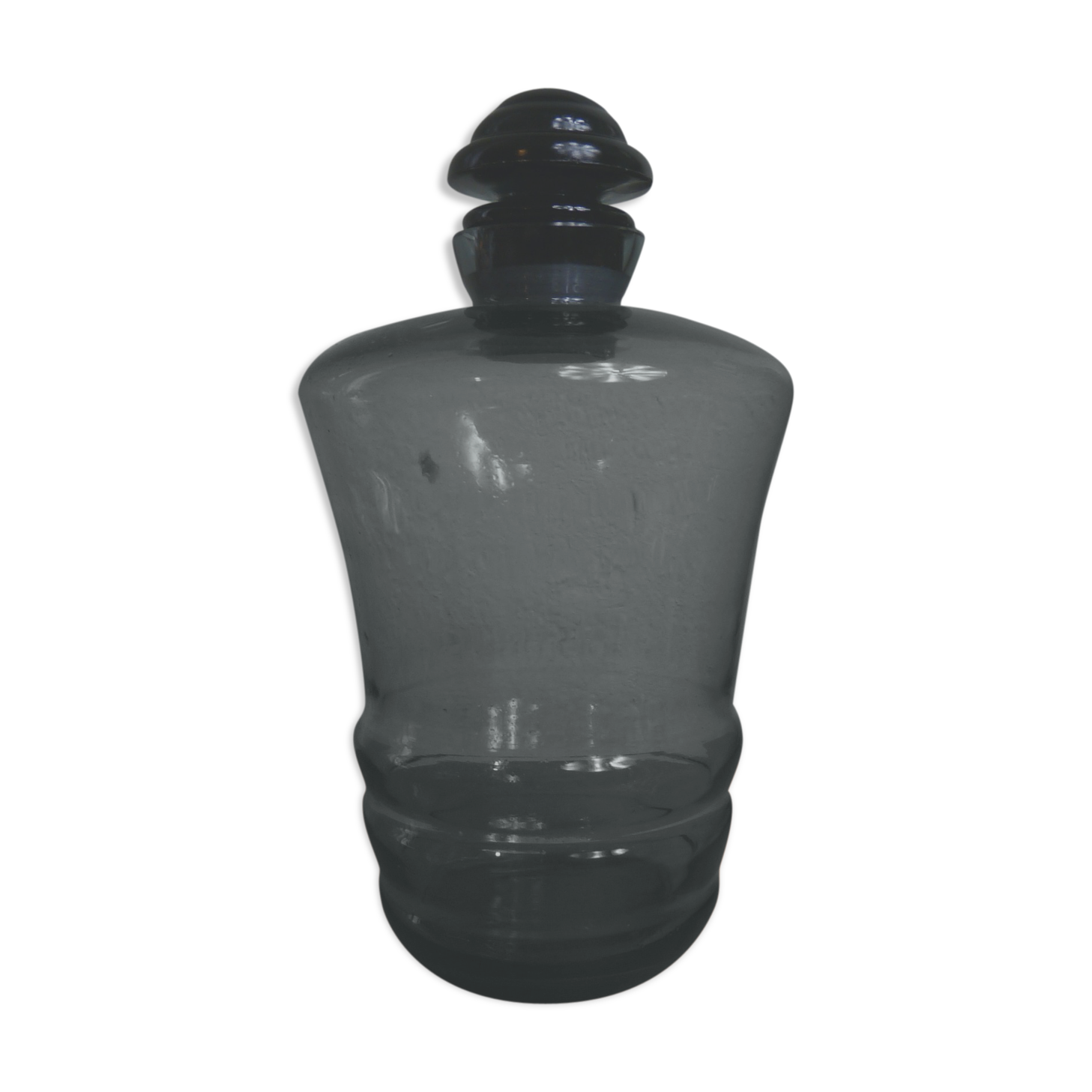 Old blue glass carafe