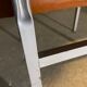 Pair of modernist low chairs in skai camel vintage 60s/70s