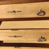 Old Art Deco chest of drawers with white marble