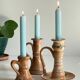 3 vintage handcrafted pottery candle holders