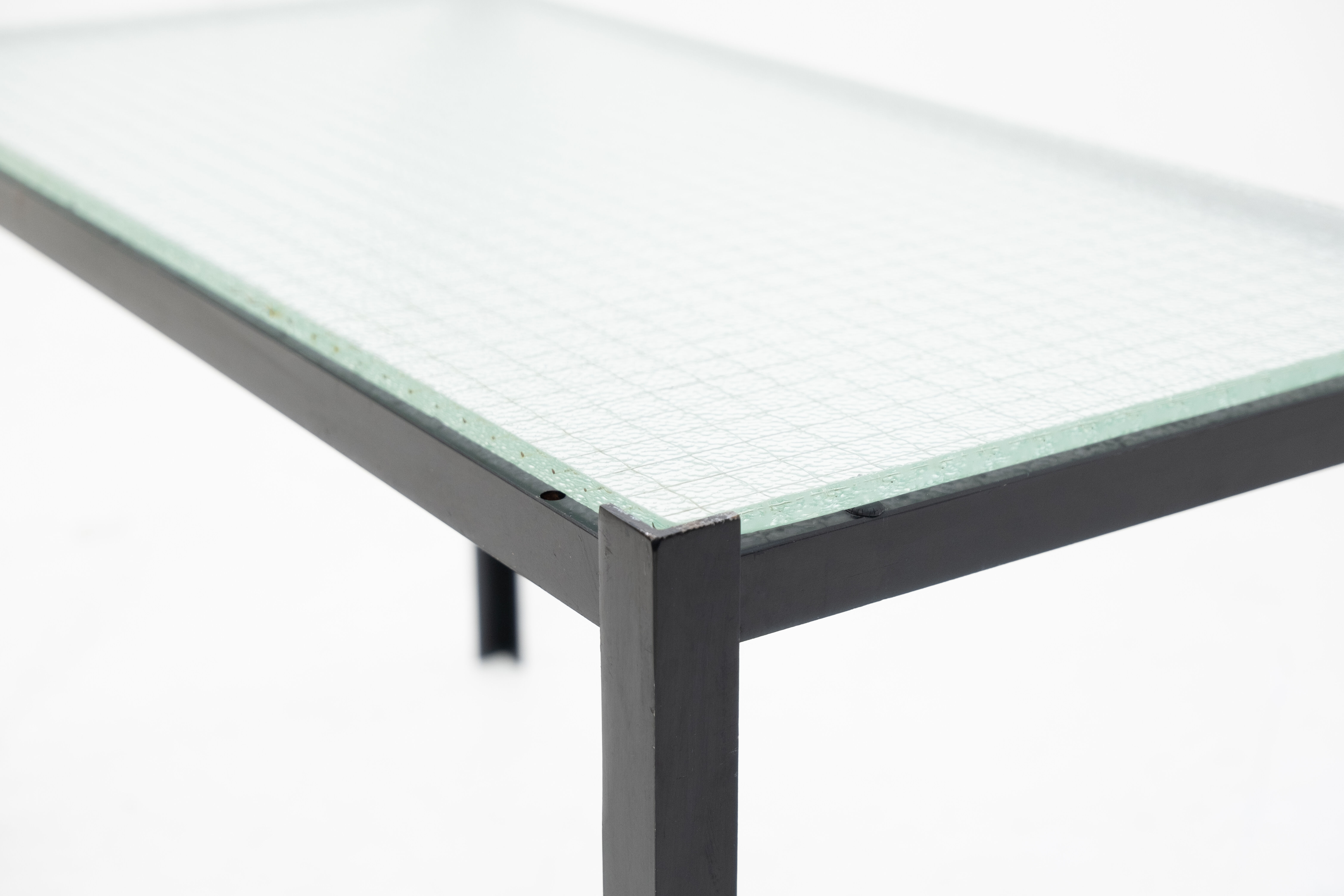 Janni Van Pelt wire glass and steel side table ''My Home'', 1950s