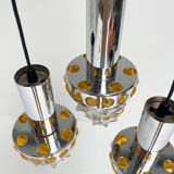 Lustre Cascade massif à 4 lumières, années 1970