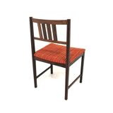 Set of 4 Scandinavian walnut chairs, Sweden, 1960