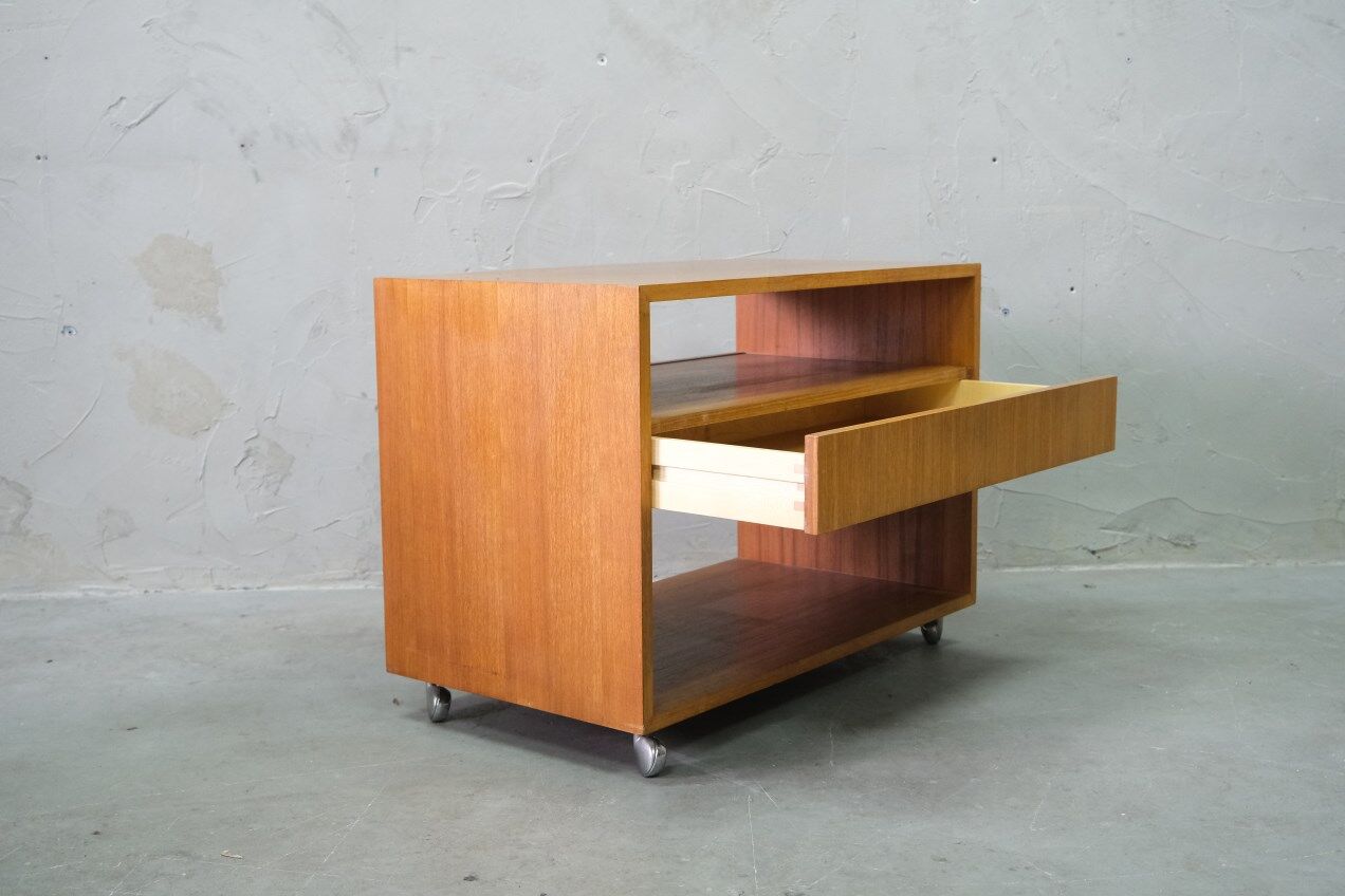 Mid -Century Teak Mobile Two-Sided Cabinet from WR, 1970s.