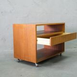 Mid -Century Teak Mobile Two-Sided Cabinet from WR, 1970s.