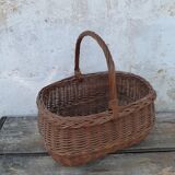 Old hand-woven wicker basket