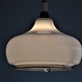 White opaline hanging lamp from the 1960s