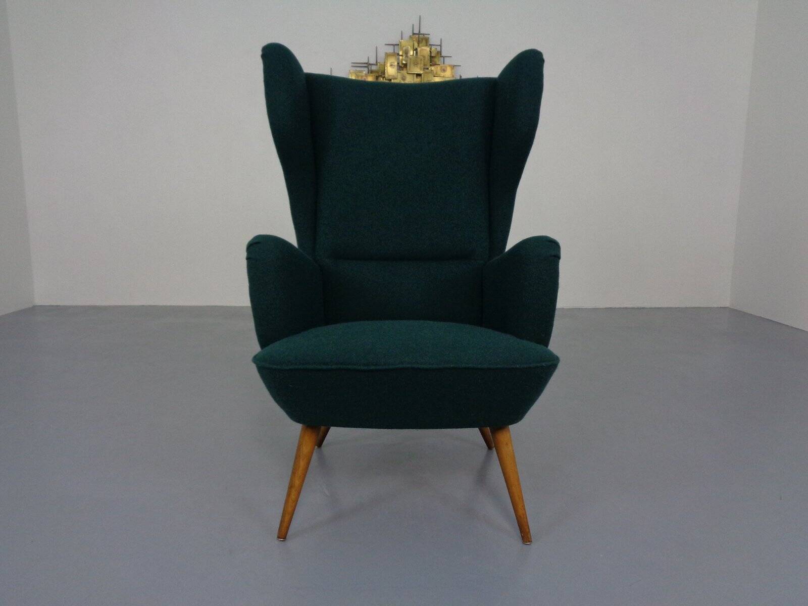 French Kvadrat Tonica Wingback Chair, 1950s