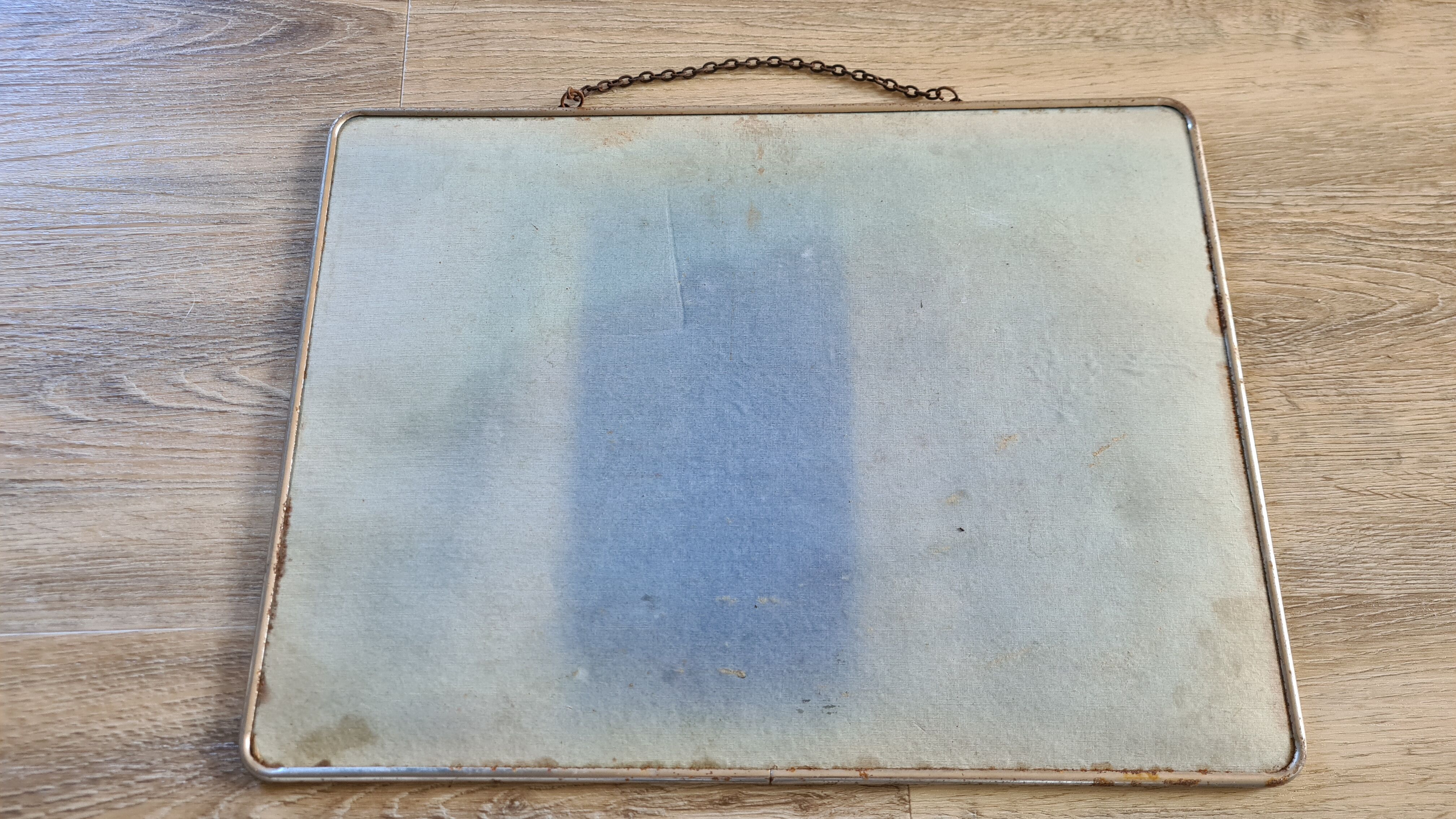 Old rectangular barber wall mirror, 39x29 cm