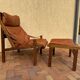 Fauteuil vintage « Hunter » avec ottoman par Torbjørn Afdal, années 1960, Norvège