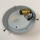 Pair of vintage round glass wall lamps