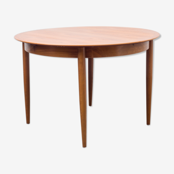 Round dining table, vintage, with extensions