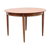 Table de salle à manger ronde, vintage, avec rallonges
