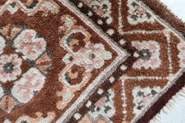 Tapis Vintage Mongol de Collection Fait Main – 52 x 60 cm - 1C1000